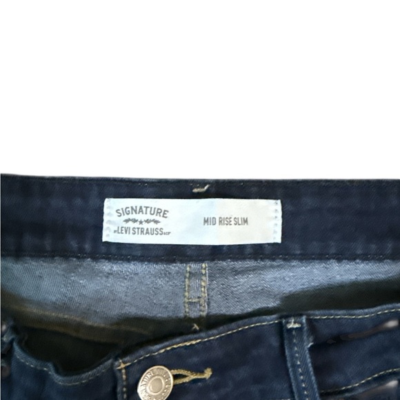 Signature by Levi Strauss Blue Straight Leg Jeans - Picture 2 of 5